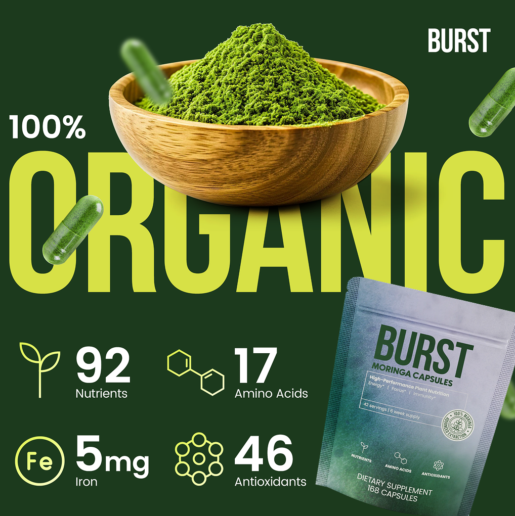 Moringa BURST Capsules - 6 Week Supply CellBurst™ Moringa Capsules - Enhanced Absorption & Potency