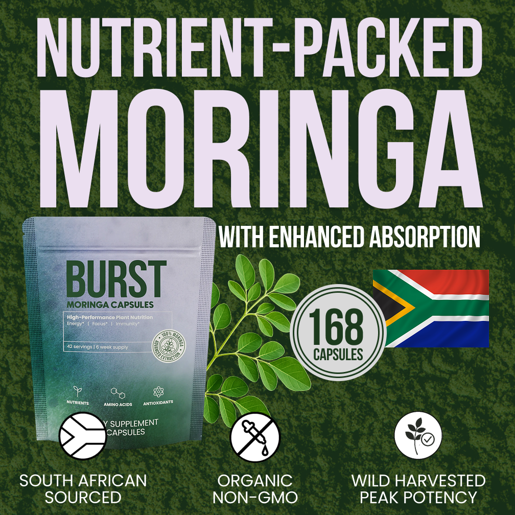 Moringa BURST Capsules - 6 Week Supply CellBurst™ Moringa Capsules - Enhanced Absorption & Potency