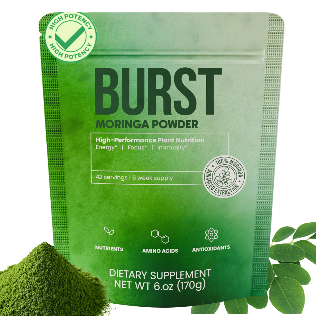 Moringa BURST Powder - 6 Week Supply Unlocking Maximum Absorption with CellBurst™ Technology